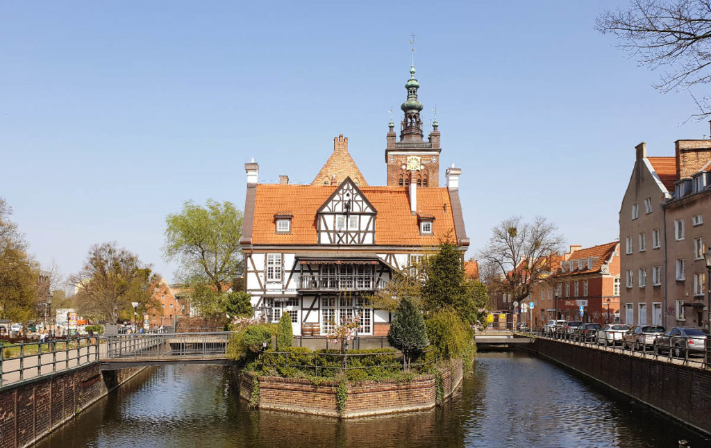 Blick von der Brotbrücke in Danzig