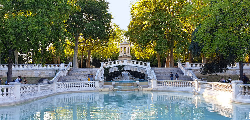 Fontaine im Park Dracy in Dijon
