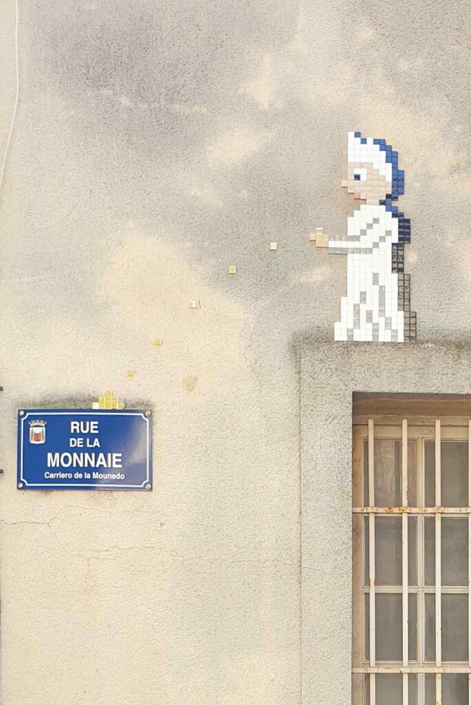 Mosik als Street - Art in der Rue de la Monnaie