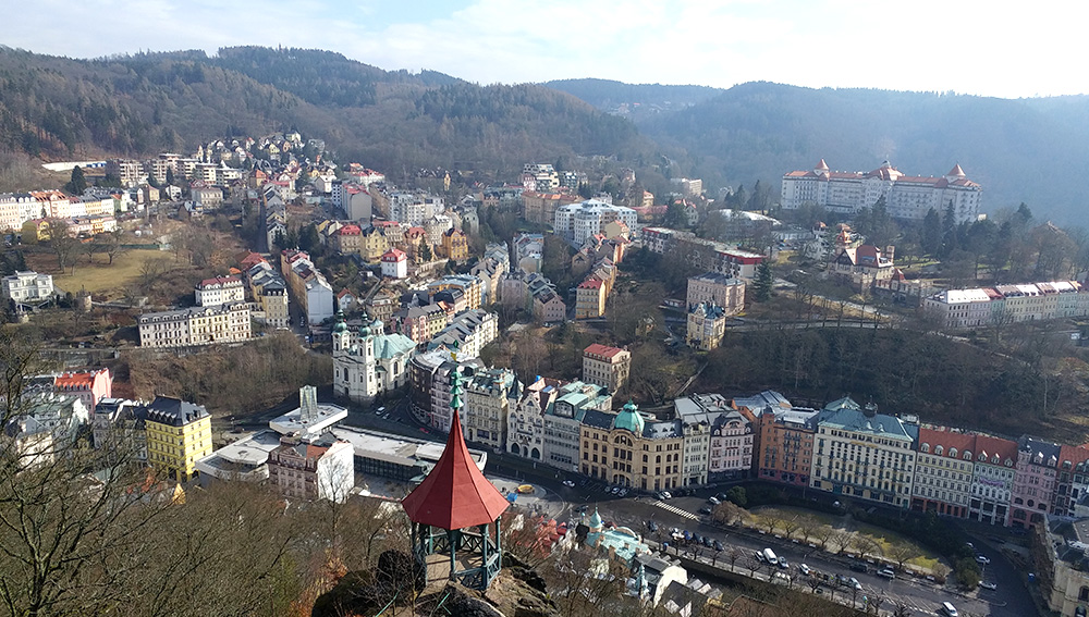 Tschechien - westböhmisches Bäderdreieck - Blick auf Karlsbad