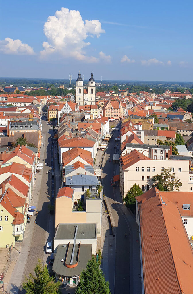 Lutherstadt Wittenberg Aussicht vom Schlossturm
