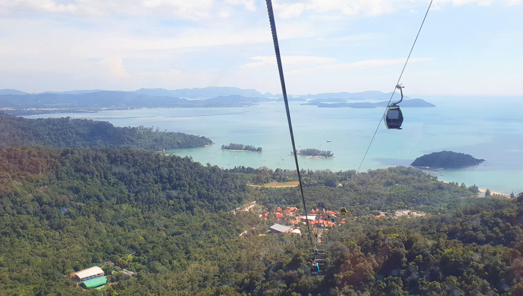 Malaysia Langkawi Sehenswürdigkeiten Seilbahn zur Ski Bridge