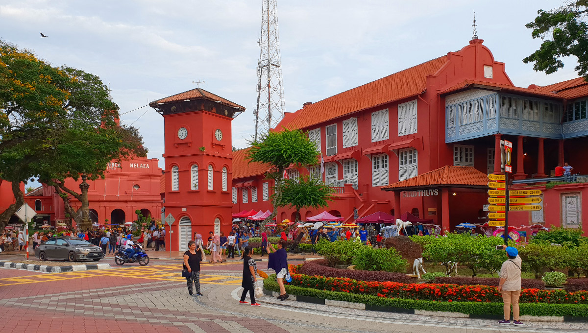 Malaysia Malakka Sehenswürdigkeiten Dutch Square