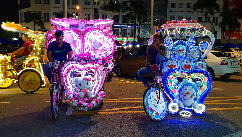 Malaysia Malakka Sehenswürdigkeiten Fahrradrikscha