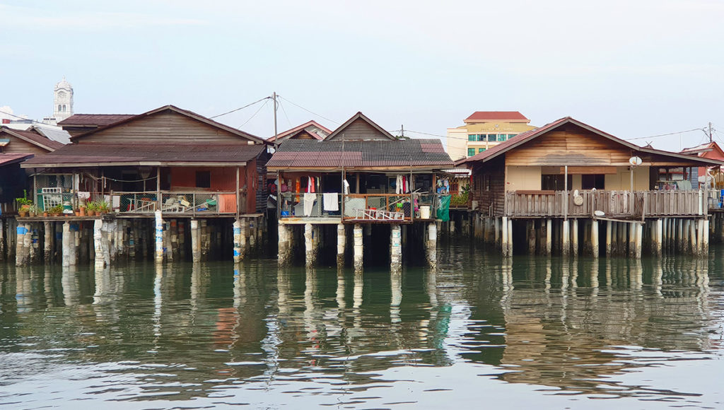 Malaysia George Town Penang Sehenswuerdigkeiten Stadtrundgang Lim Jetty