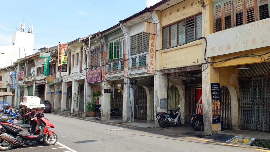 Malaysia George Town Penang Sehenswuerdigkeiten Stadtrundgang Shophouses