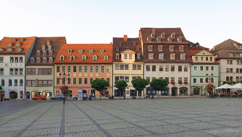 Häuser auf dem Marktplatz in Naumburg