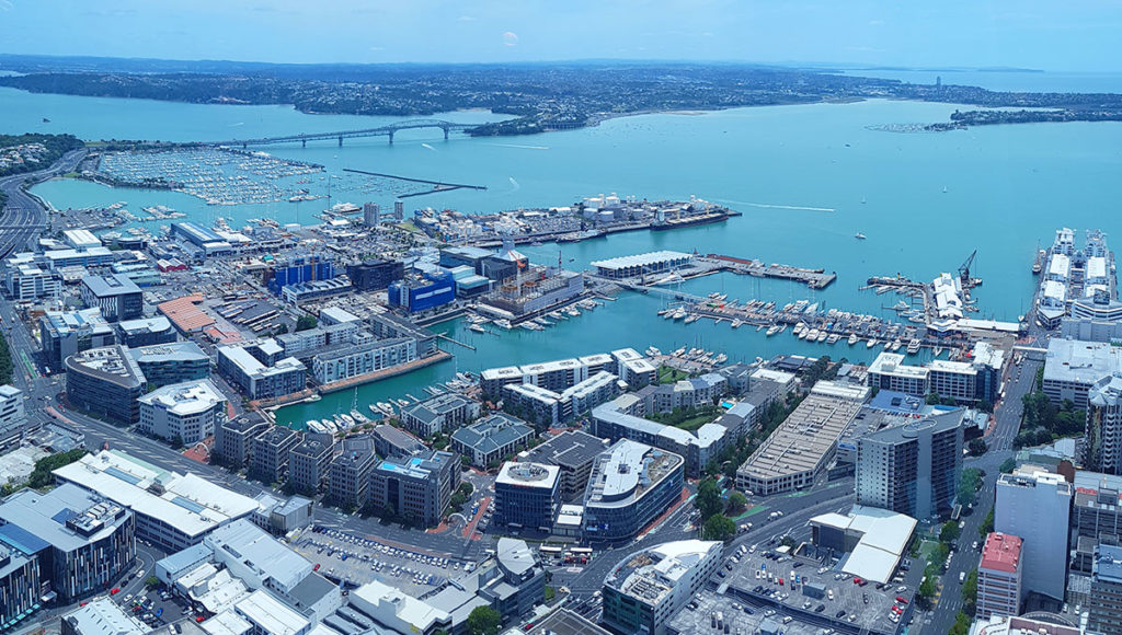Aussicht vom Sky Tower in Auckland