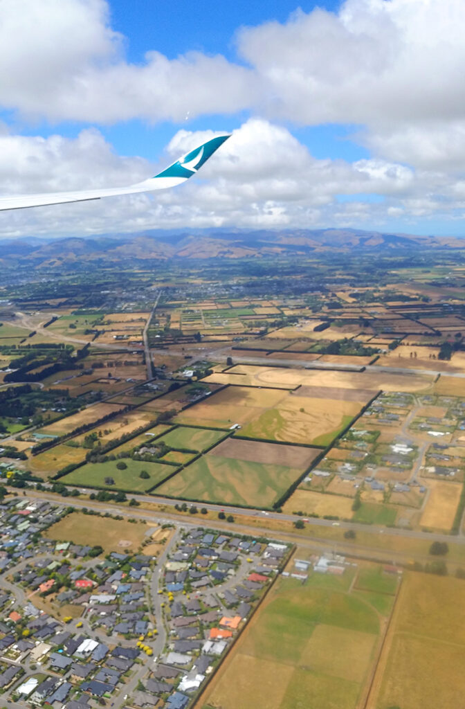 Anflug auf Christchurch