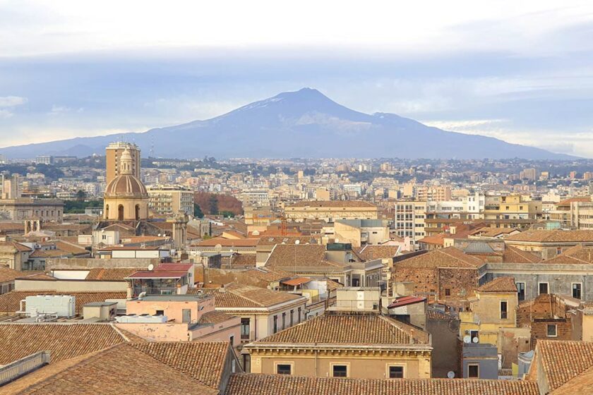 Aussicht auf den Ätna in Catania