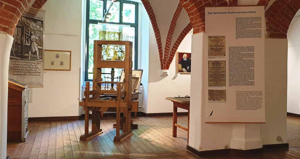Druckerpresse im Stadtmuseum Zerbst/Anhalt
