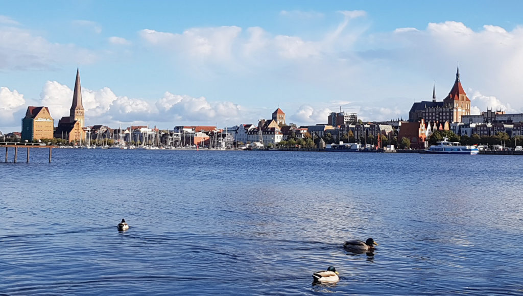 Rostock Stadtrundgang - Sehenswürdigkeiten - Aussicht Skyline Rostock