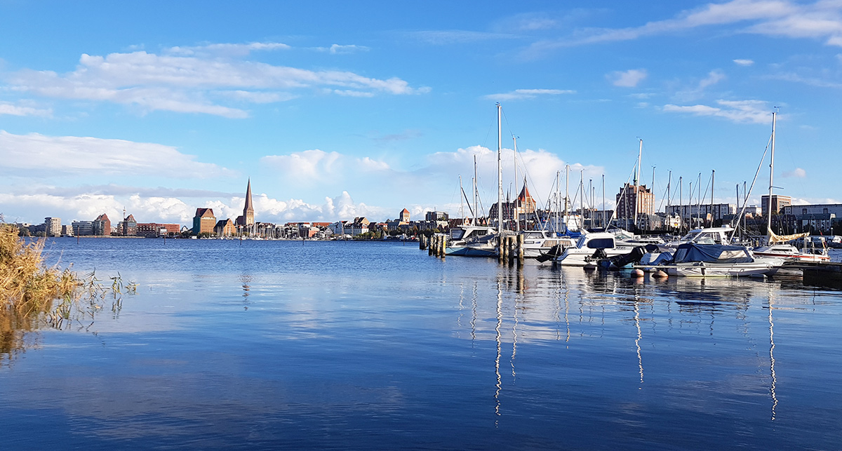 Rostock Stadtrundgang - Sehenswürdigkeiten - Aussicht Skyline