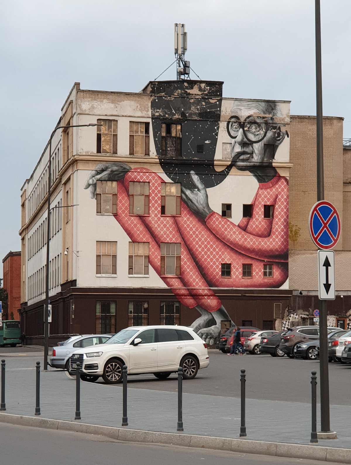 Streetart mit Glitzereffekt in Kaunas
