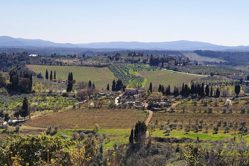 Toskana Landschaft bei San Gimignano