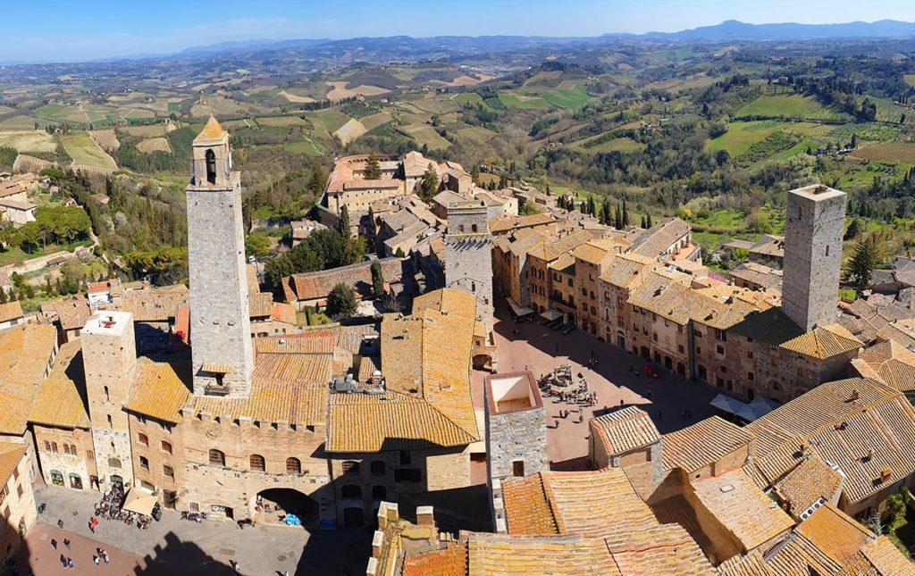 Toskana - San Gimignano - Aussicht vom Torre Grossa