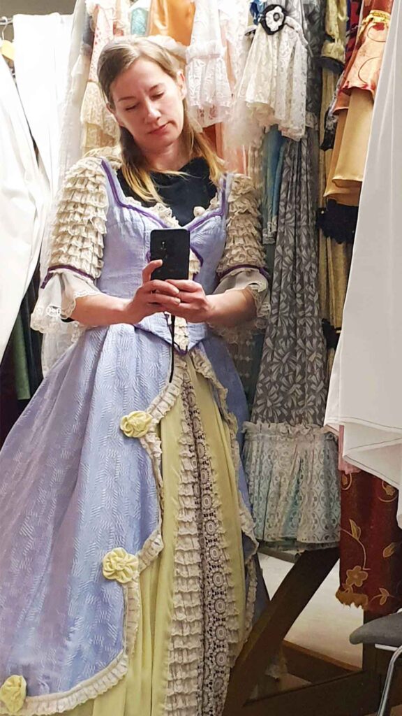 Kostümprobe als Prinzessin in Zerbst/Anhalt